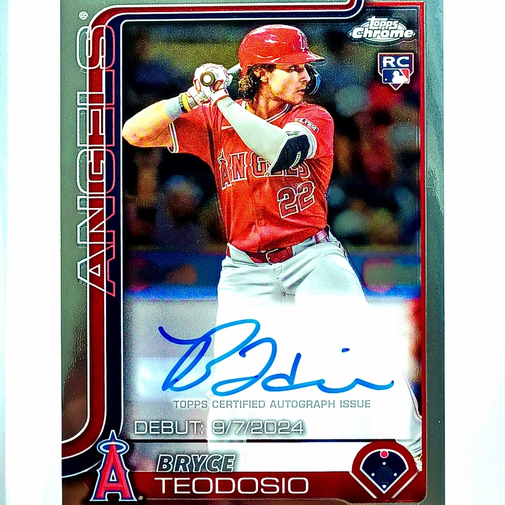 Bryce Teodosio Autograph Rookie Card Topps Chrome Los Angeles Angels